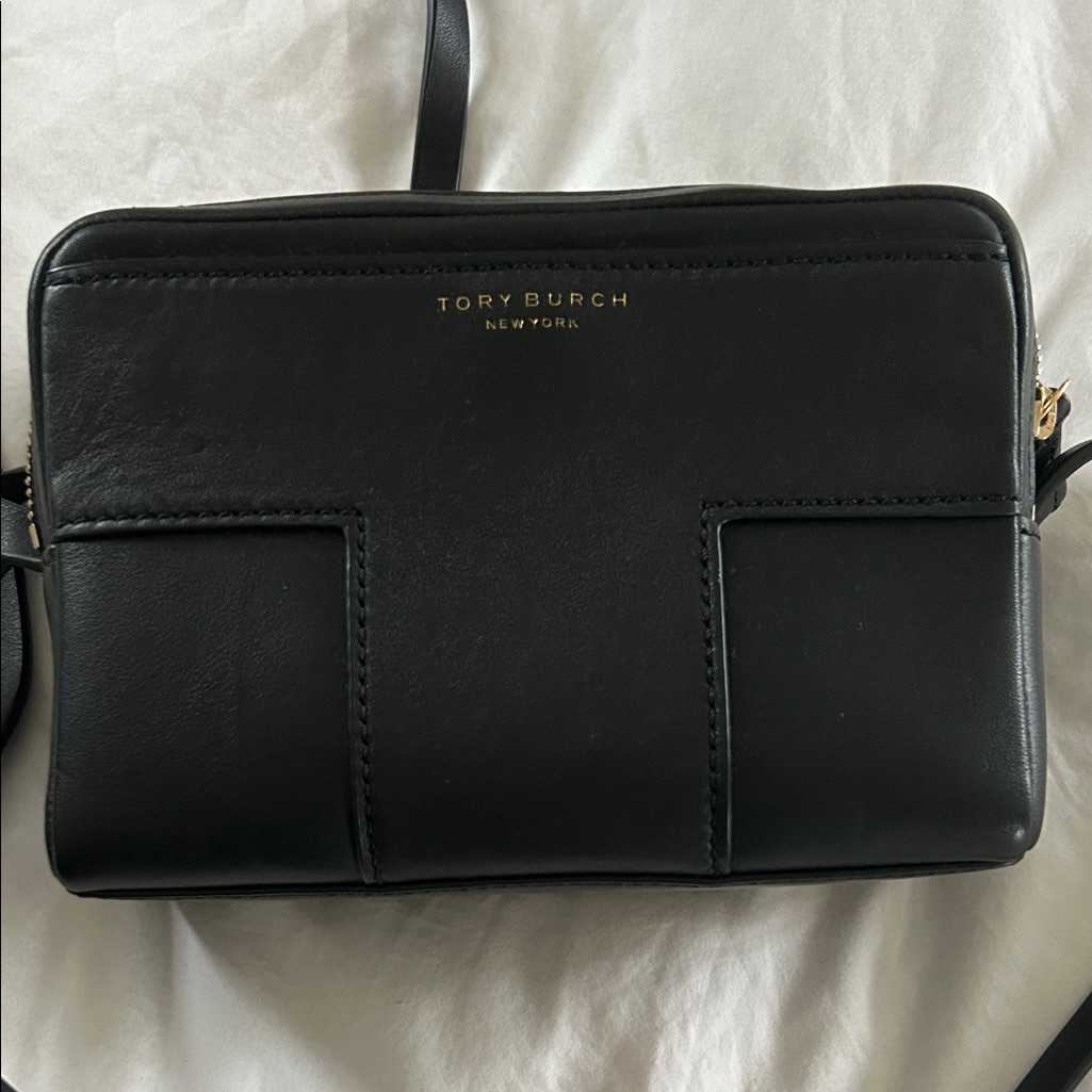 Like New Authentic Guaranteed Tory Burch Tory Burch Block-T Double-Zip Crossbody